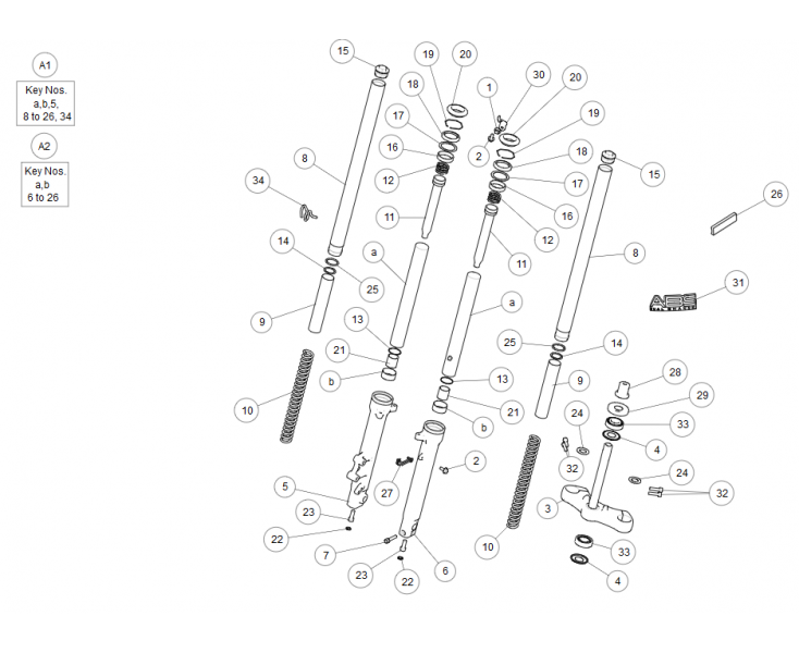 FRONT SUSPENSION ASSY INTERCEPTOR 650