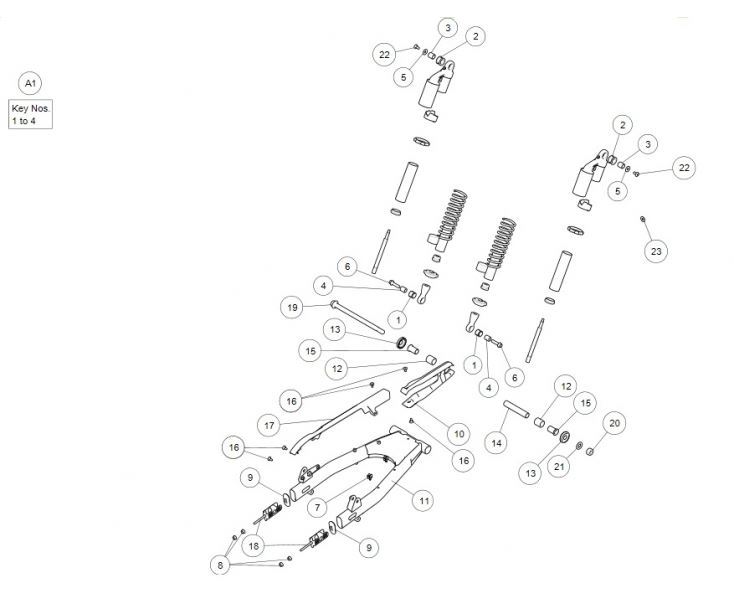 REAR SUSPENSION ASSY INTERCEPTOR 650