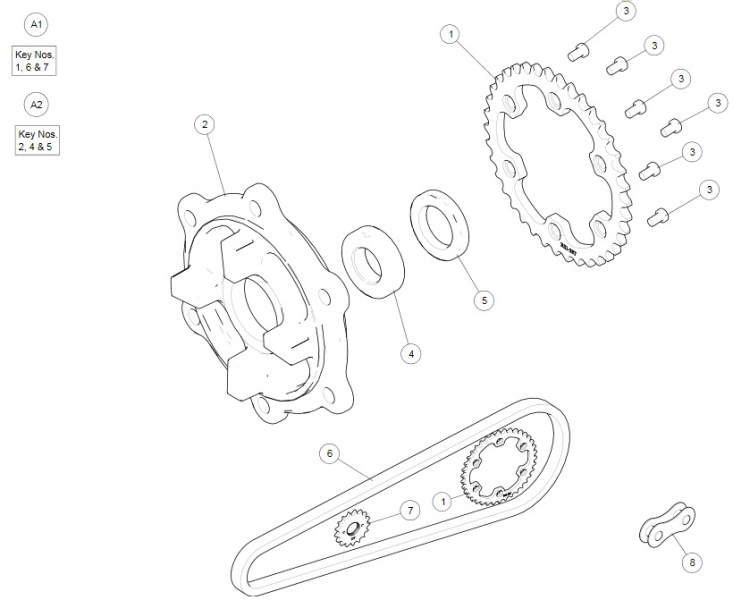 REAR CHAIN CONTINENTAL GT 535 (E3)