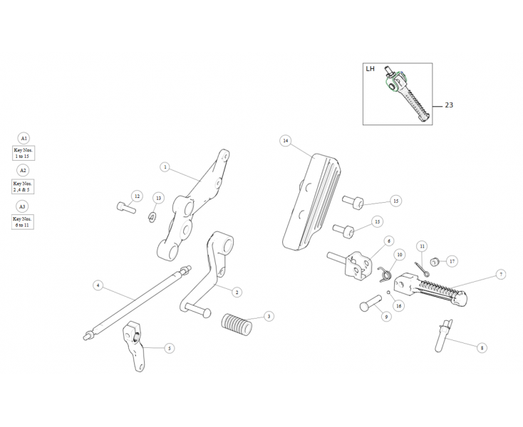 LEFT FRONT/REAR FOOTREST CONTINENTAL GT 535 (E3)