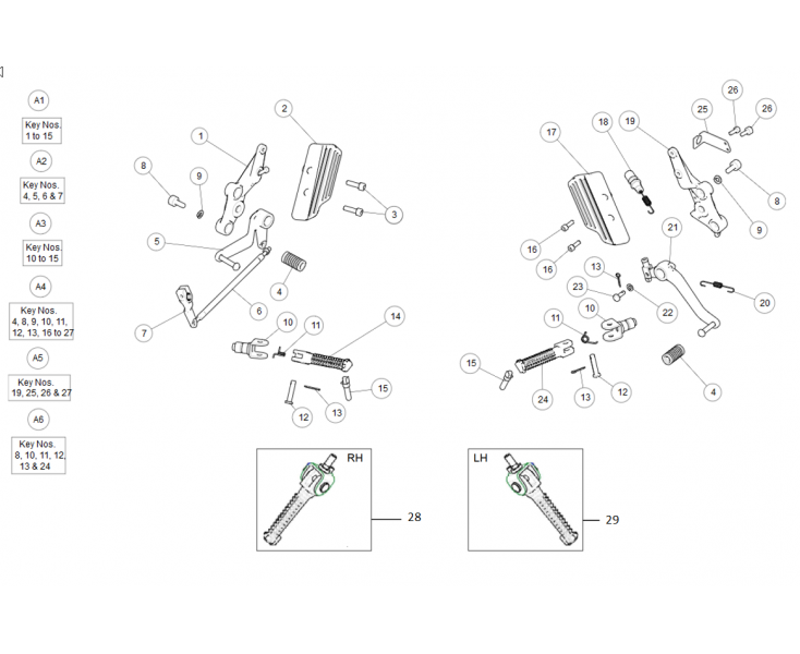 FRONT/REAR FOOTREST CONTINENTAL 535 (E4)