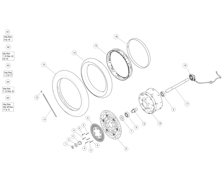 FRONT WHEEL CONTINENTAL GT 535 (E4)