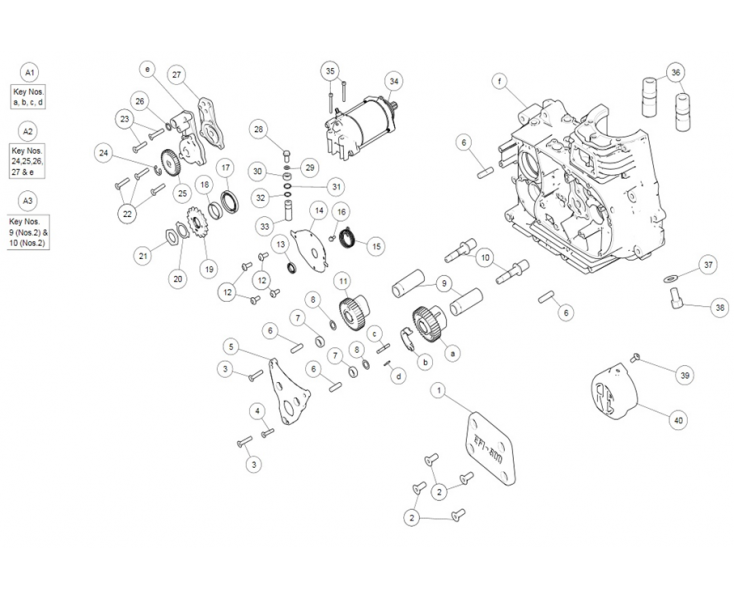 OIL PUMP/STARTER/SBV PINION CONTINENTAL 535 (E4)