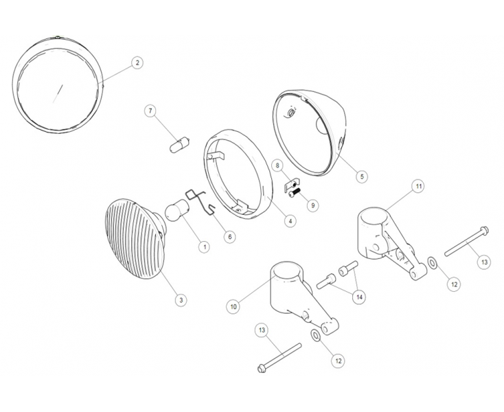 HEADLIGHT ASSY CONTINENTAL GT 535 (E4)