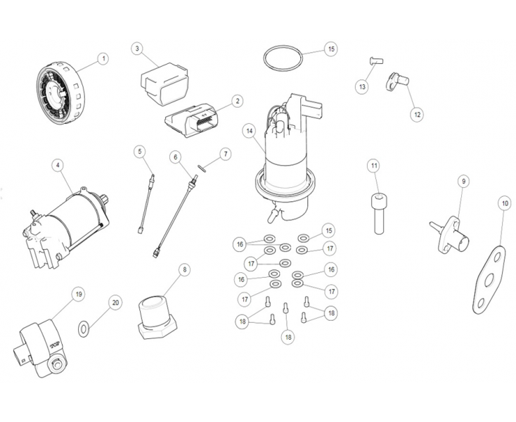 ECU/FUEL PUMP/SENSOR CLASSIC 500 (E4)