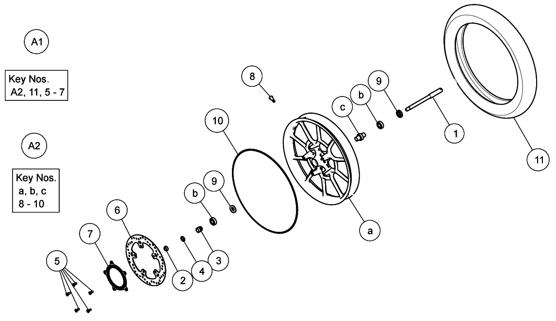 FRONT WHEEL METEOR 350